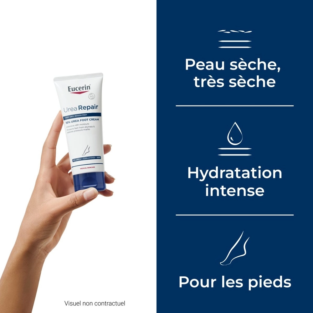 EUCERIN UREA REPAIR+ CREME PIEDS 10% D'UREE 100ML