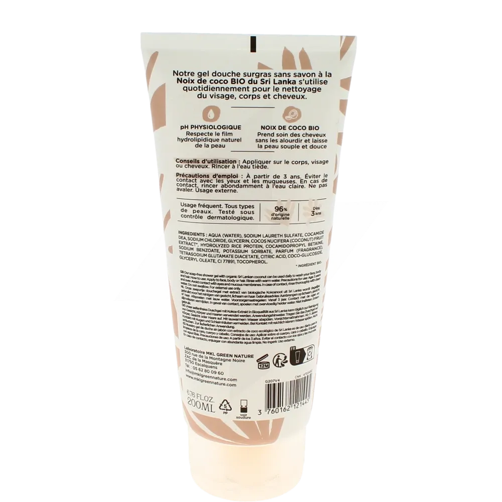 MKL COSM'ETHIK GEL DOUCHE NOIX DE COCO BIO 200ML-2.webp