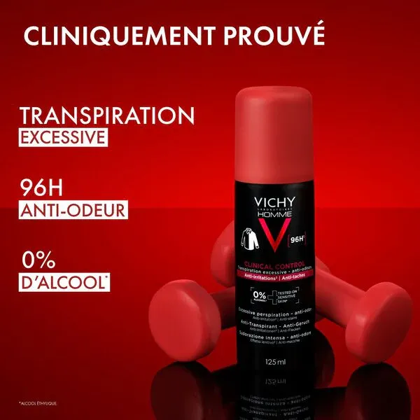 VICHY HOMME DEODORANT 96H CLINICAL CONTROL AEROSOL 125ML  -3.webp