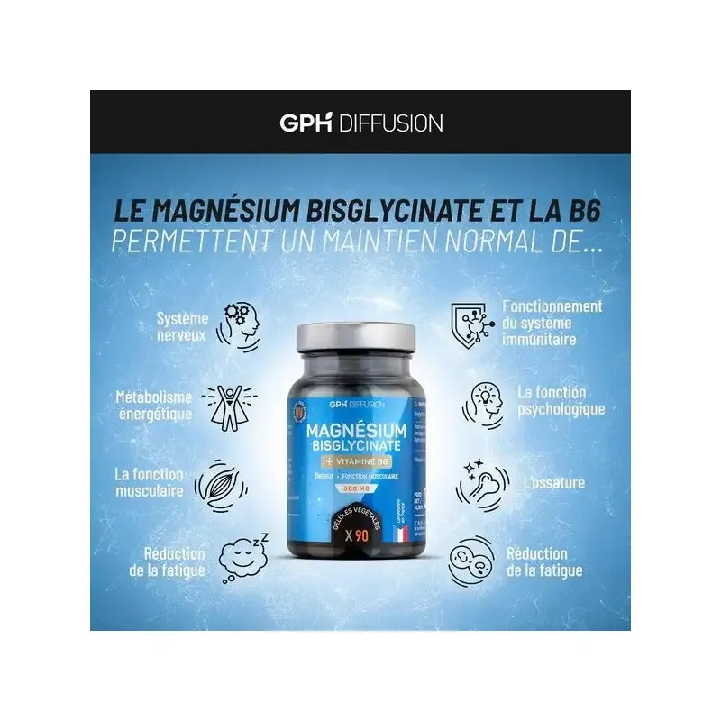 GPH MAGNESIUM BISGLYCINATE + VITAMINE B6 - 90 GELULES-2.webp