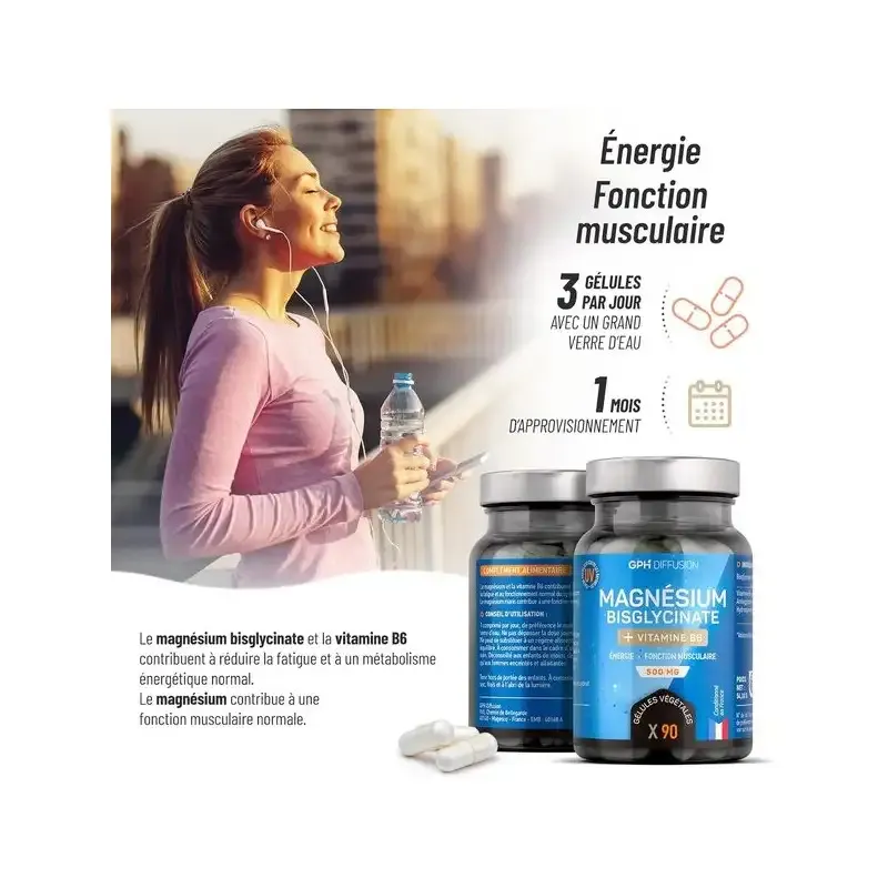 GPH MAGNESIUM BISGLYCINATE + VITAMINE B6 - 90 GELULES-3.webp