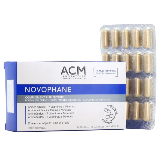 ACM NOVOPHANE COMPLEMENT ALIMENTAIRE CHEVEUX ET ONGLES - 60 GELULES