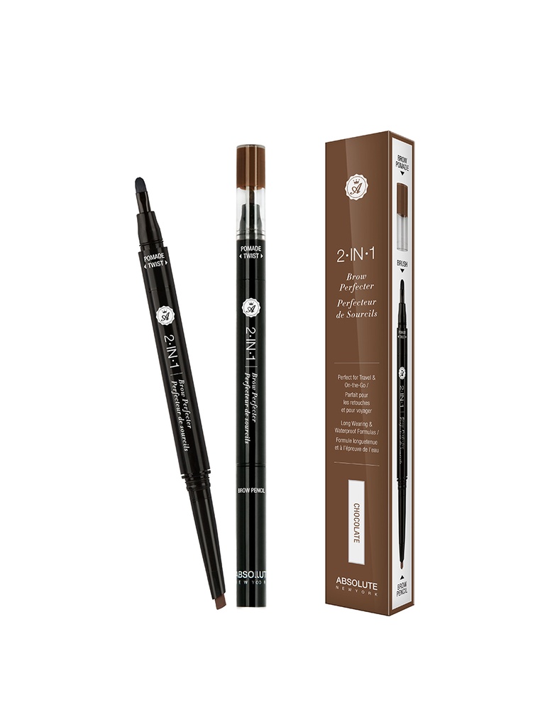 [888432920406] ABSOLUTE NY 2IN1 BROW PERFECTER - DARK BRUNETTE AEBD02
