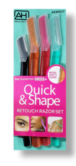 ABSOLUTE NY AH QUICK SHAPE ET RETOUCH RAZOR SET AEBR07