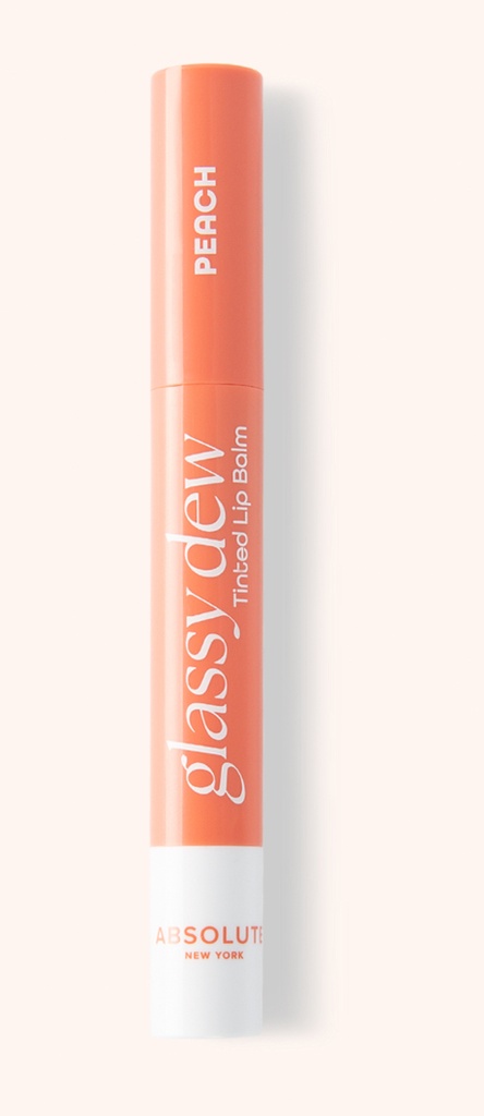 ABSOLUTE NY GLASSY DEW TINTED LIP BALM - PEACH MLGD03