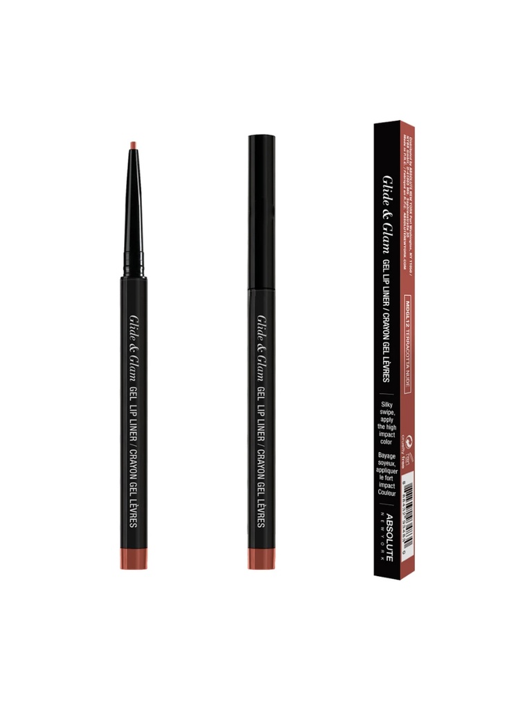 ABSOLUTE NY GLIDE ET GLAM GEL LIP LINER - TERRACOTTA NUDE MDGL12