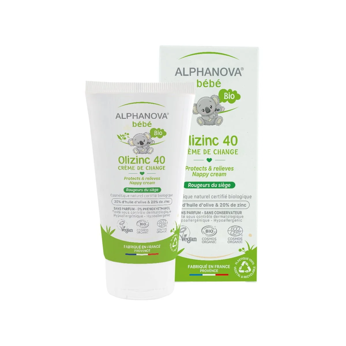 [3760075072070] ALPHANOVA BEBE OLIZINC CREME DE CHANGE BIO 50G