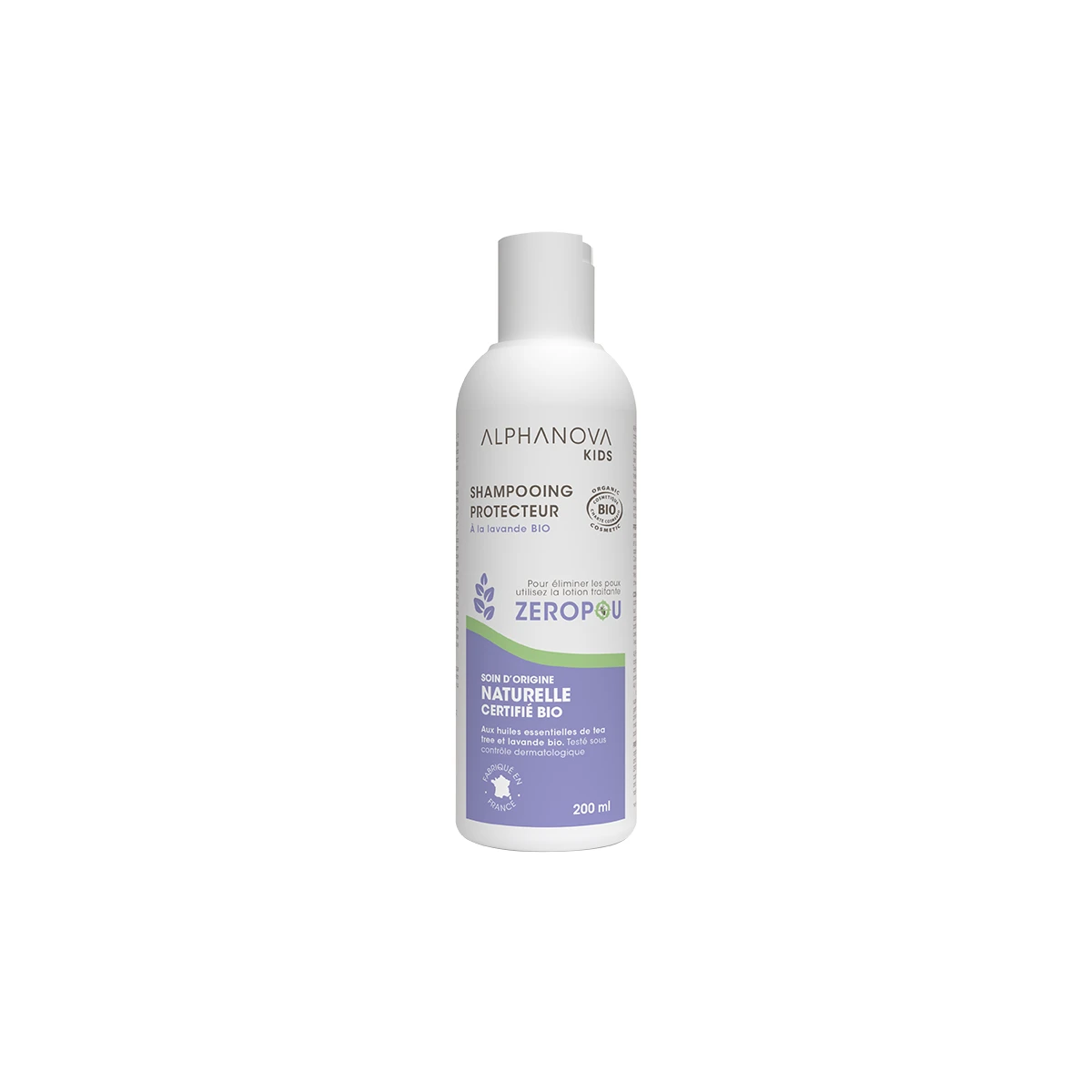 [3760075070557] ALPHANOVA KIDS ZEROPOU SHAMPOOING PROTECTEUR BIO 200ML