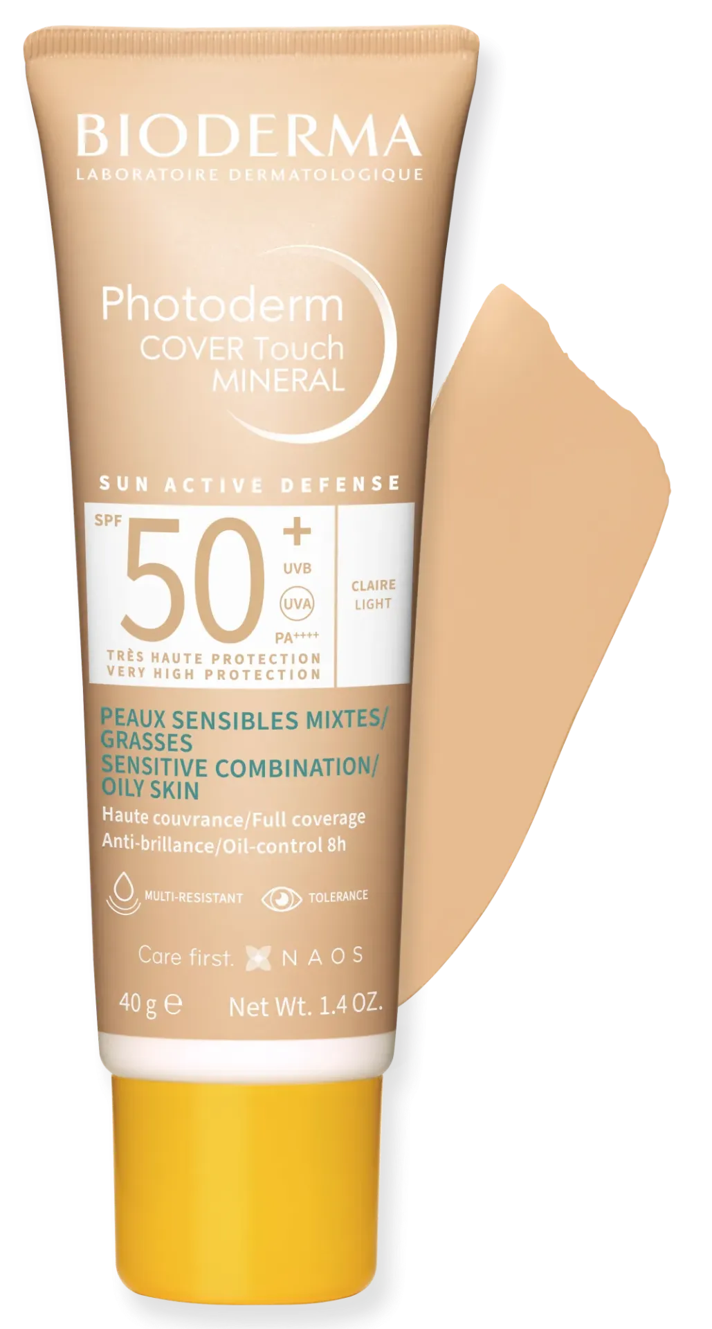 [3701129803424] BIODERMA PHOTODERM COVER TOUCH SPF50+ PEAU MIXTE A GRASSE TEINTE CLAIRE 40G