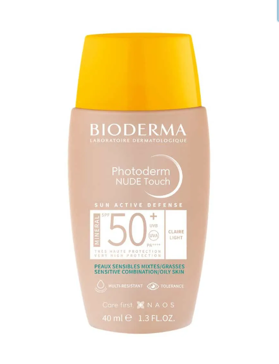 [3701129803448] BIODERMA PHOTODERM NUDE TOUCH MINERAL SPF50+ TEINTE CLAIRE 40ML