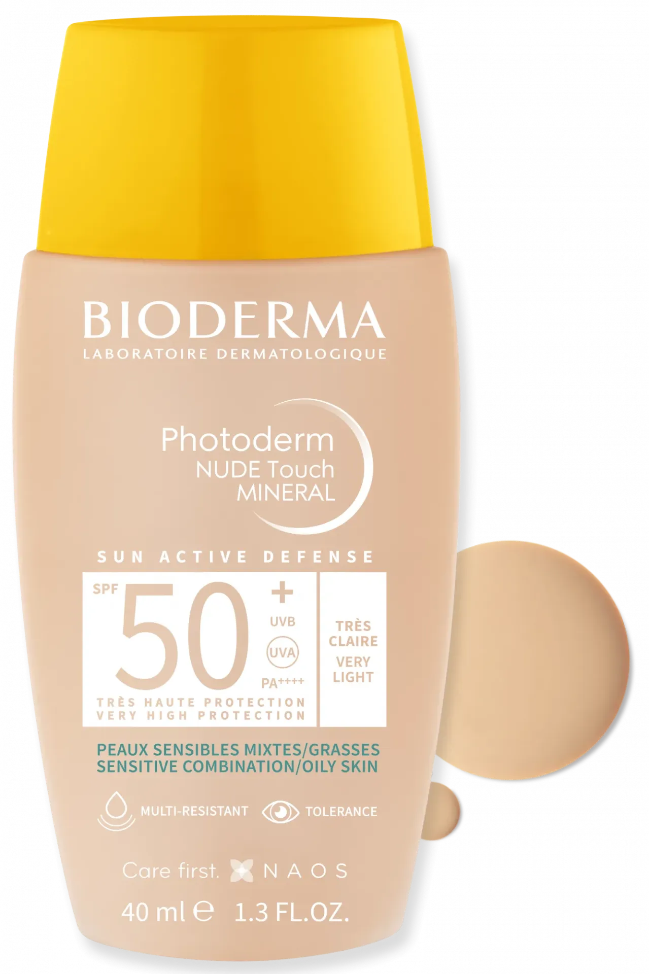 BIODERMA PHOTODERM NUDE TOUCH MINERAL SPF50+ TEINTE TRES CLAIRE 40ML