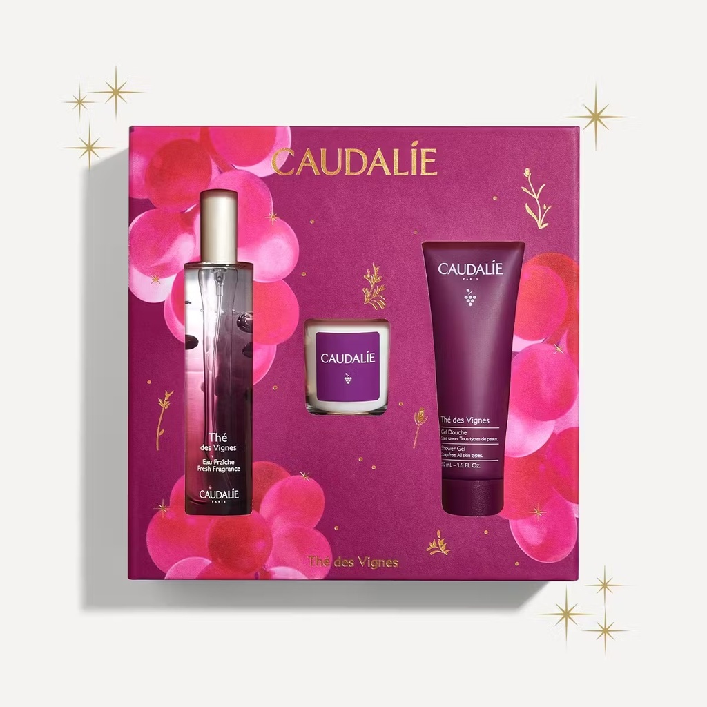 [3522930005162] CAUDALIE COFFRET THE DES VIGNES - EAU FRAÎCHE, GEL DOUCHE ET BOUGIE