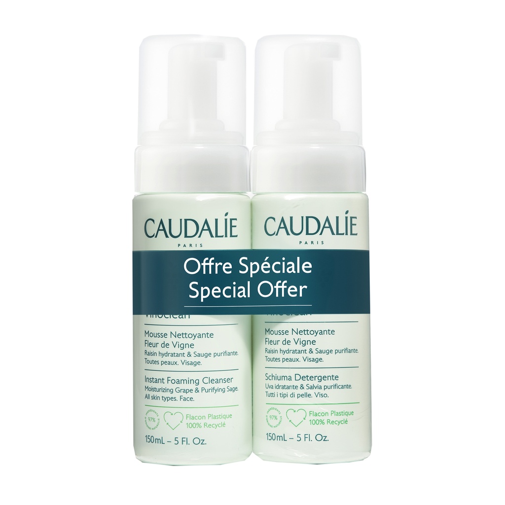 CAUDALIE DUO VINOCLEAN MOUSSE NETTOYANTE - FLEUR DE VIGNE 150ML