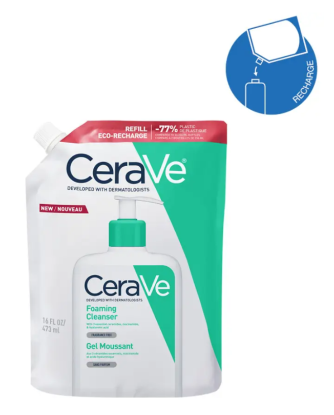 [3337875905596] CERAVE GEL MOUSSANT RECHARGE 473ML