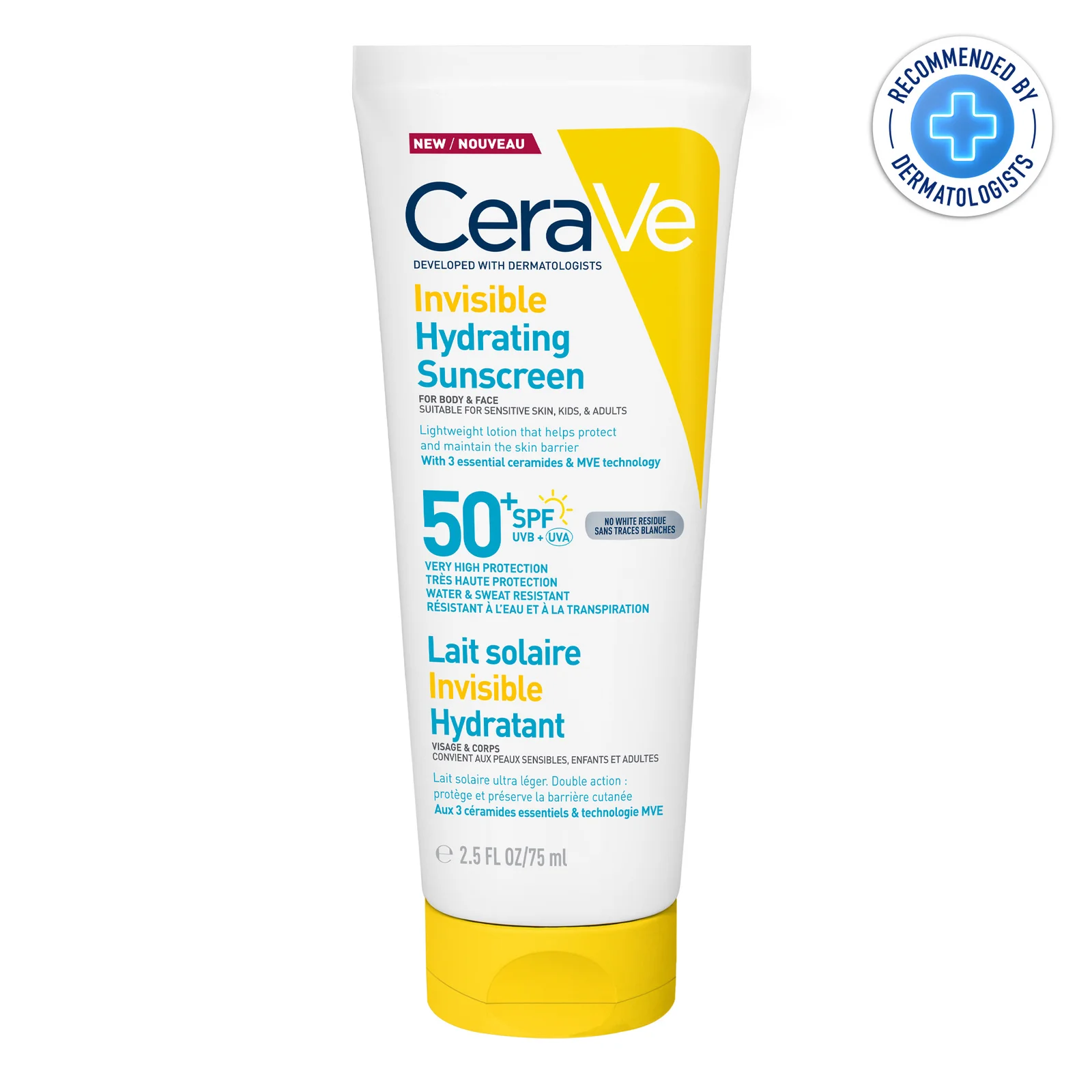 [3337875945769] CERAVE LAIT SOLAIRE INVISIBLE HYDRATANT SPF50+ 50ML