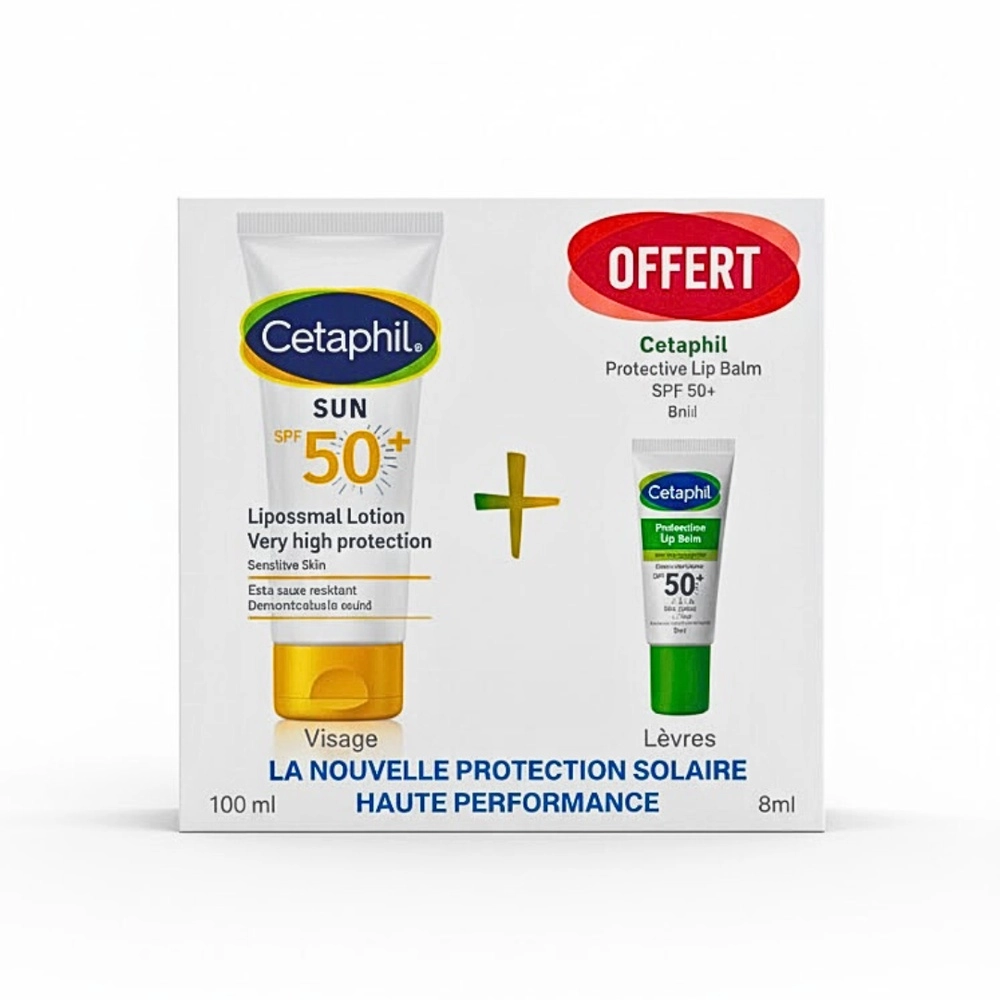 [7612076368248] CETAPHIL PACK SUN LIPOSOMAL LOTION SPF50+ 100ML + PROTECTIVE LIP BALM SPF50+ 8ML OFFERT