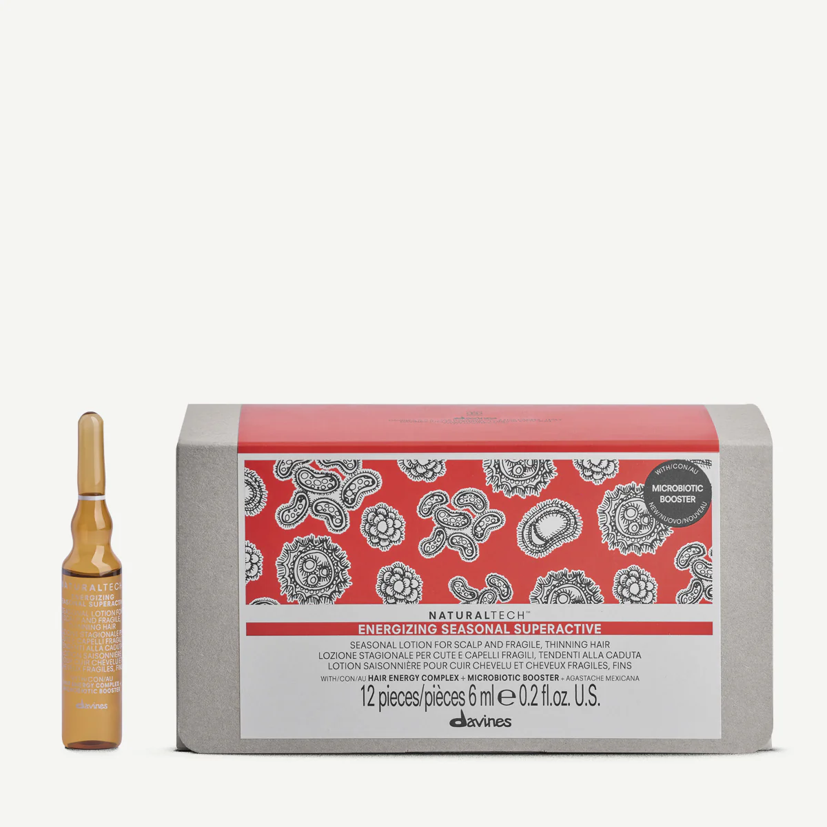 [8004608275398] DAVINES NATURALTECH ENERGIZING SEASONAL SUPERACTIVE LOTION 12 FLACONS*6ML