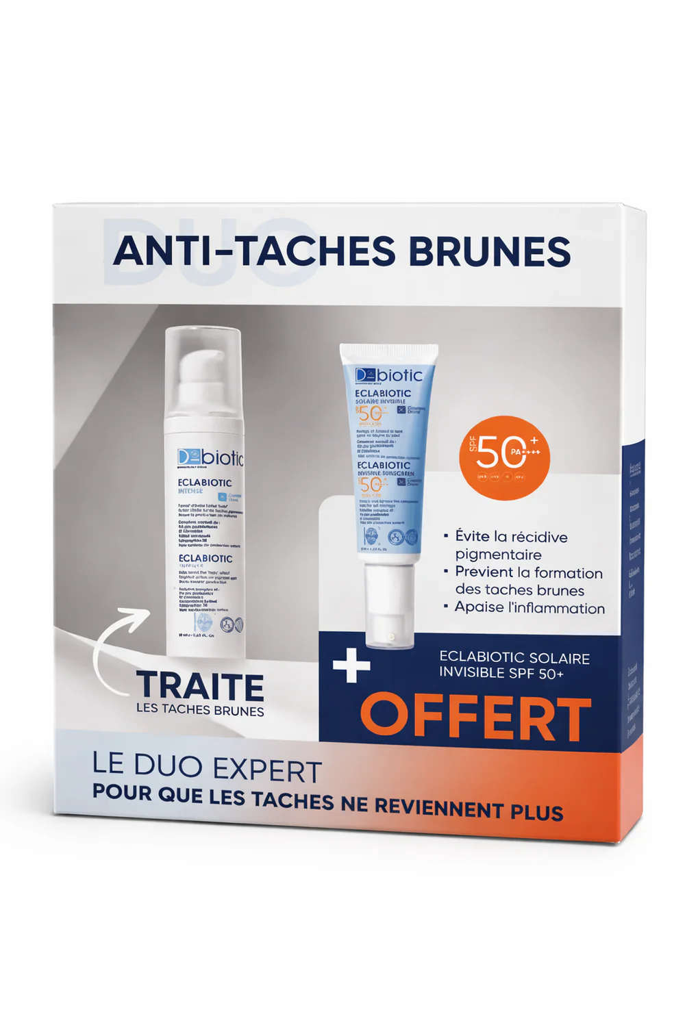 [6111270660543] D-BIOTIC PACK ECLABIOTIC INTENSE 50ML + SOLAIRE  INVISIBLE SPF50+ 50ML OFFERT