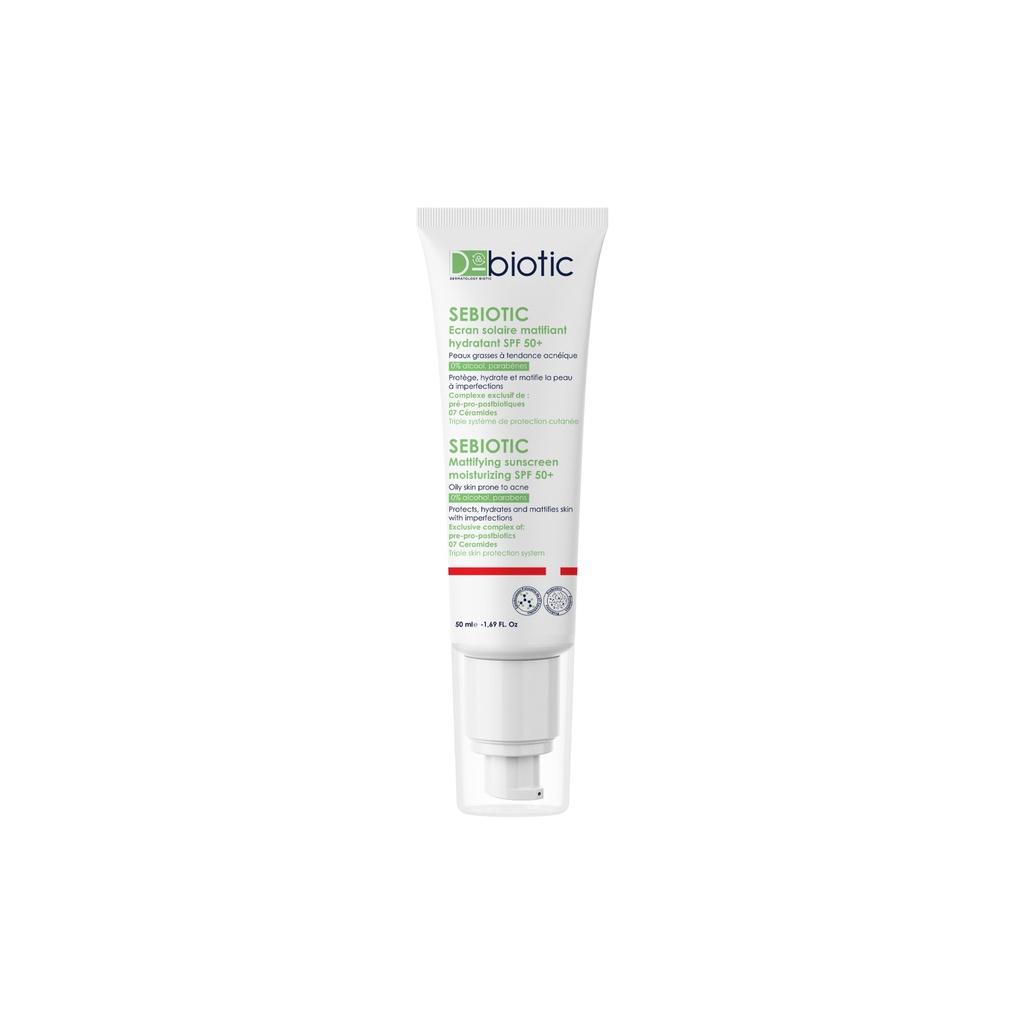 [6111270660420] D-BIOTIC SEBIOTIC ECRAN SOLAIRE MATIFIANT SPF50+ 50ML