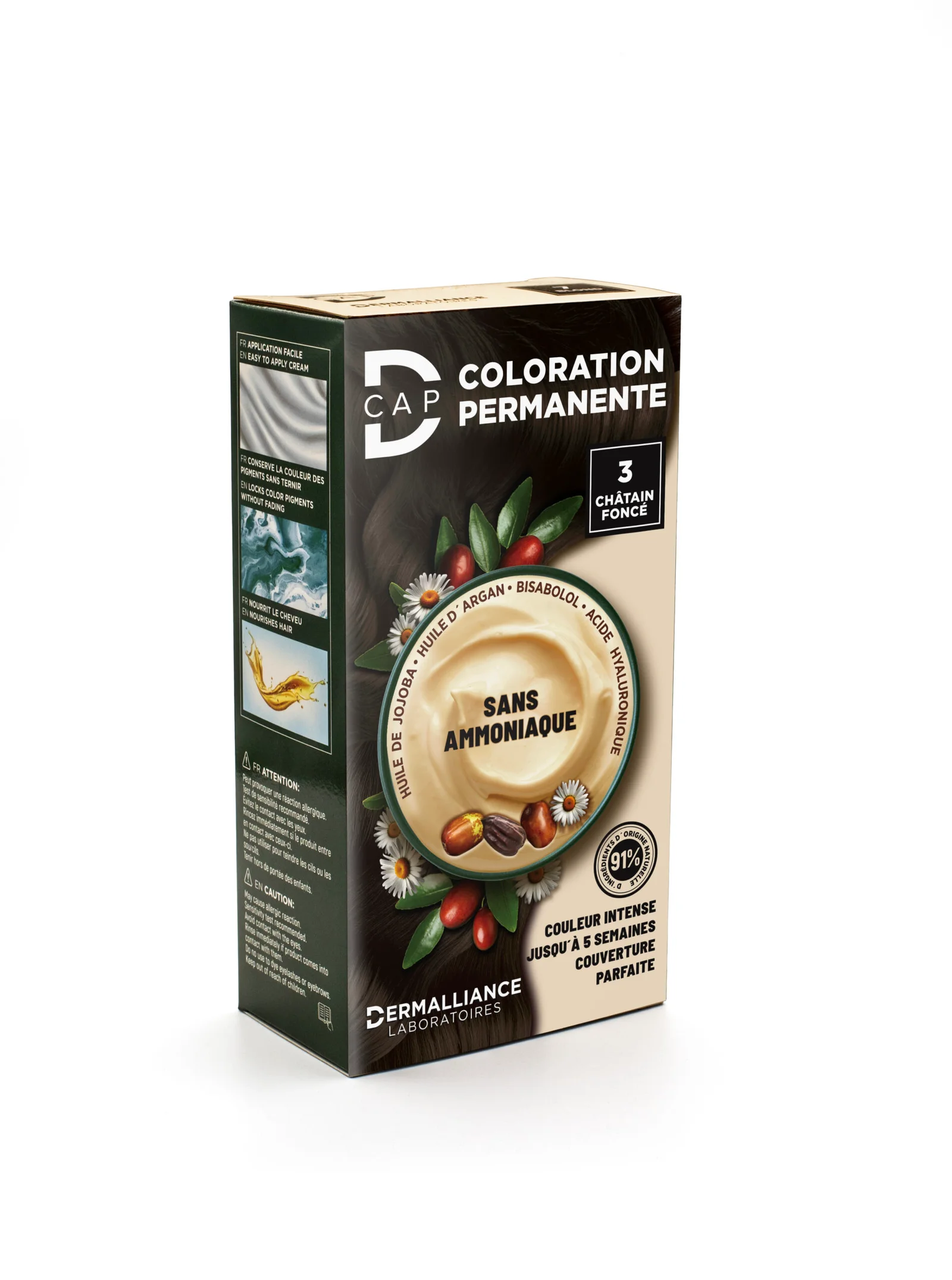 D-CAP COLORATION PERMANENTE - 3 CHATAIN FONCE