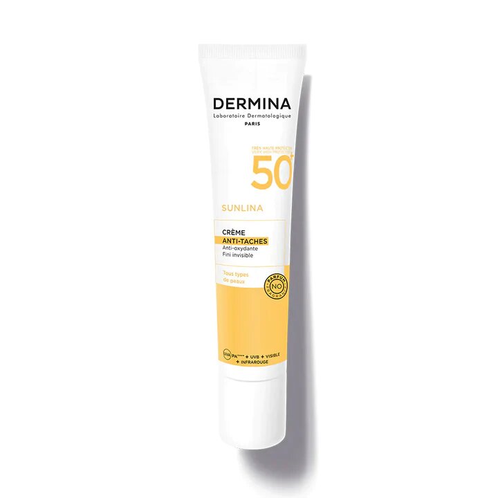 [3760220377395] DERMINA SUNLINA CREME ANTI-TACHES SPF50+ INVISIBLE 40ML