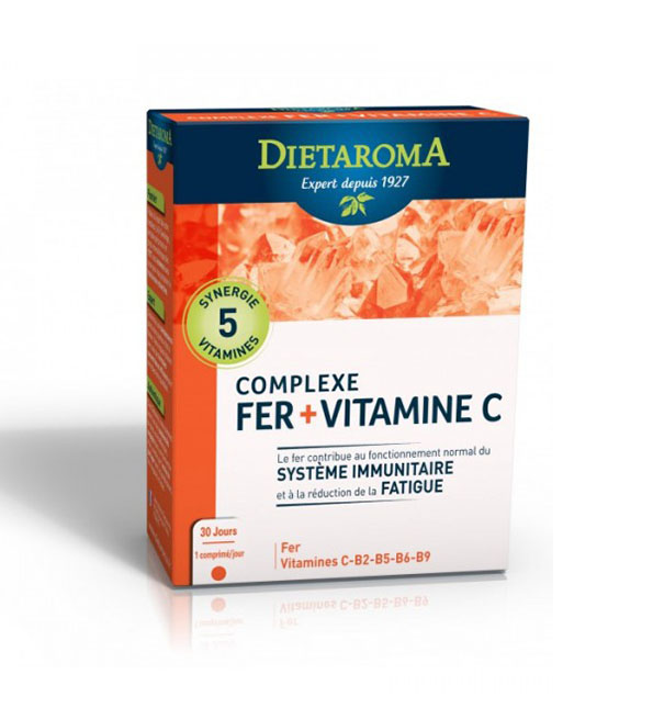 [3460340023539] DIETAROMA COMPLEXE FER + VITAMINE C - 30 COMPRIMES