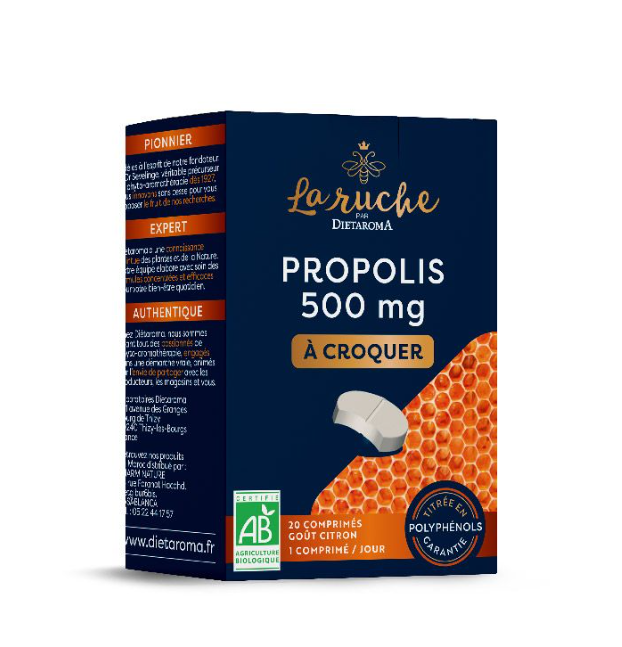 [3460341515828] DIETAROMA LA RUCHE PROPOLIS A CROQUER 500MG BIO - 20 COMPRIMES