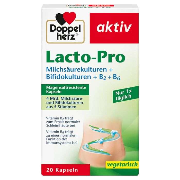 [4009932411096] DOPPELHERZ AKTIV LACTO-PRO 10G - 20 CAPSULES
