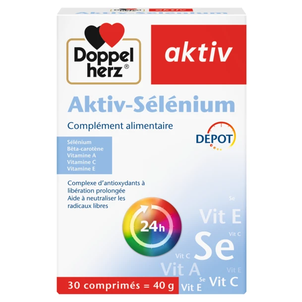 [4009932414134] DOPPELHERZ AKTIV SELENIUM DEPOT - 30 COMPRIMES