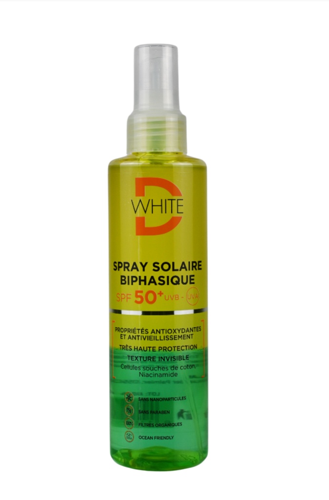 [6111266710467] D-WHITE SPRAY SOLAIRE BIPHASIQUE SPF50+ 200ML