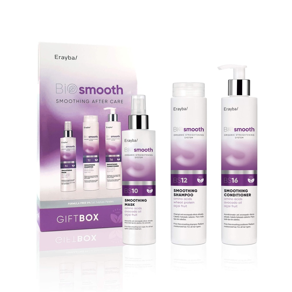 ERAYBA COFFRET BIO SMOOTH SMOOTHING SHAMPOO, CONDITIONER ET MASK VEGAN
