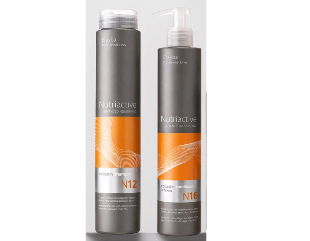 ERAYBA PACK NUTRIACTIVE COLLASTIN N12 SHAMPOOING 250ML+ N16 CONDITIONNER 250ML