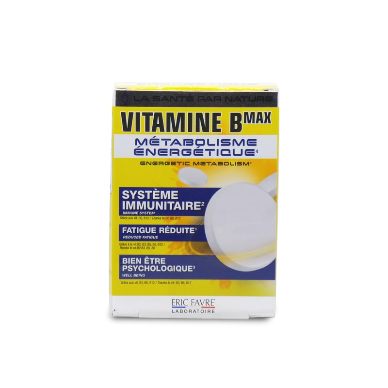 [3760162598438] ERIC FAVRE VITAMINE B MAX - 60 COMPRIMES