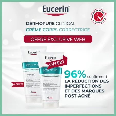 EUCERIN PACK DERMOPURE CLINICAL CREME CORPS CORRECTRICE 2*200ML