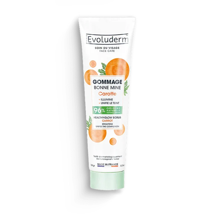 [3760100685282] EVOLUDERM GOMMAGE BONNE MINE CAROTTE 150G