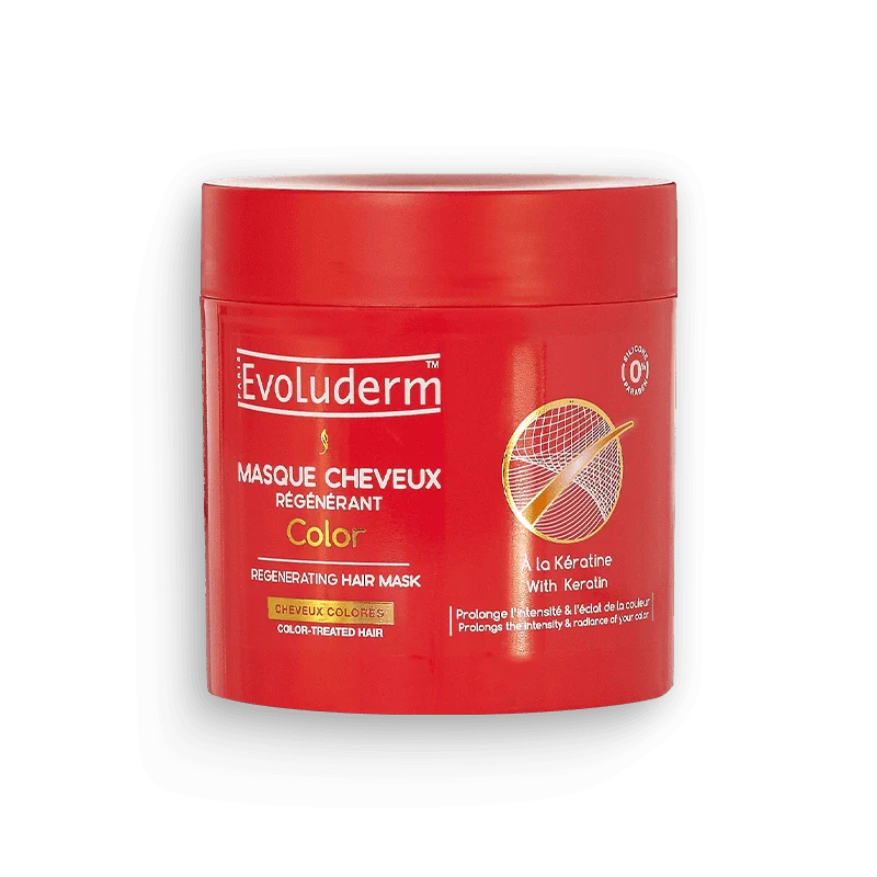 [3760100680553] EVOLUDERM MASQUE CHEVEUX REGENERANT COULEUR 500ML