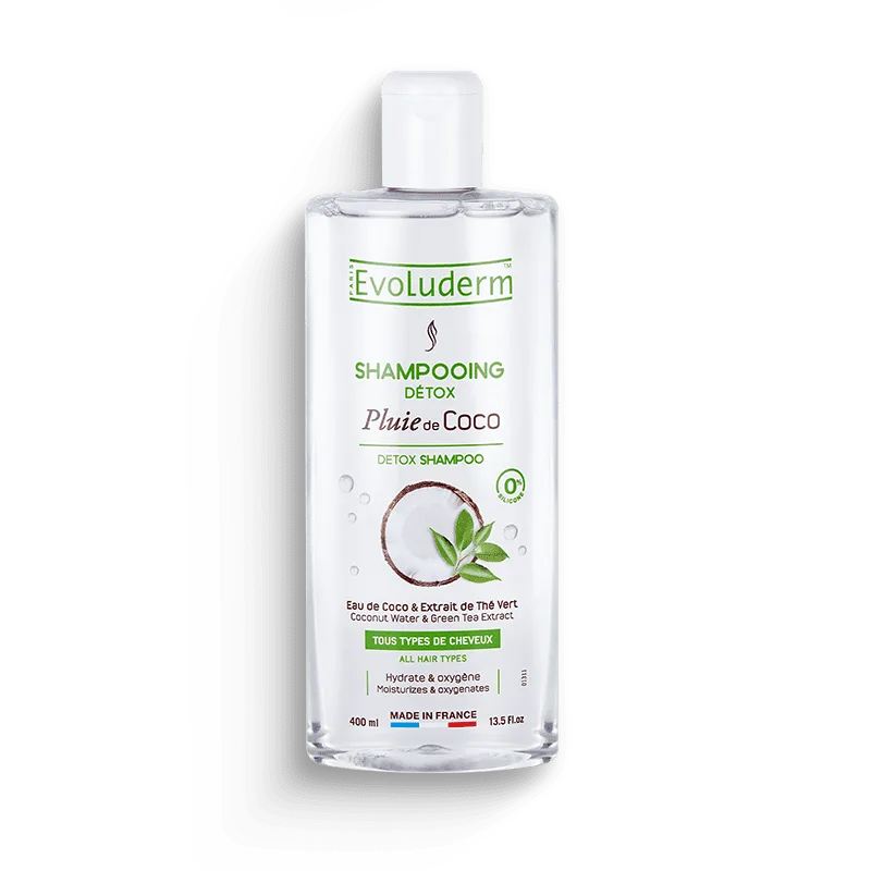 [3760100203813] EVOLUDERM SHAMPOOING DETOX PLUIE DE COCO 400ML