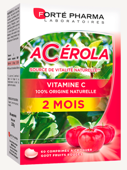 [3700221312681] FORTE PHARMA ACEROLA VITAMINE C - 60 COMPRIMES