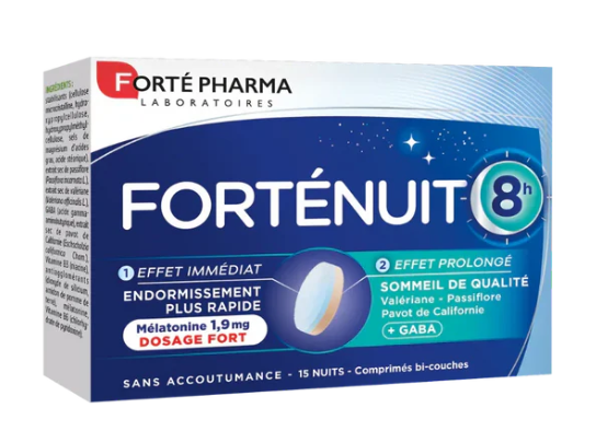 FORTE PHARMA FORTE NUIT MELATONINE 1.9 MG 8H - 15 COMPRIMES
