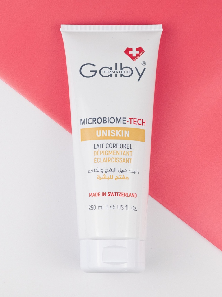 [7640157268385] GALBY UNISKIN LAIT CORPOREL DEPIGMENTANT ECLAIRCISSANT 250ML
