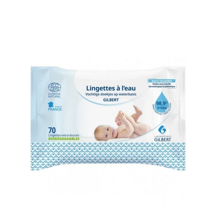 [3518646860331] GILBERT LINGETTES A L' EAU BIODEGRADABLES 70U