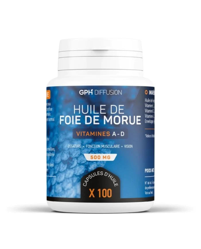 [3700216254293] GPH HUILE DE FOIE DE MORUE 500MG - 100 CAPSULES