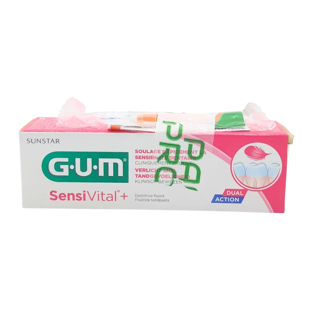 GUM DENTIFRICE SENSIVITAL PLUS 75ML 6070 + BROSSE INTER 1412