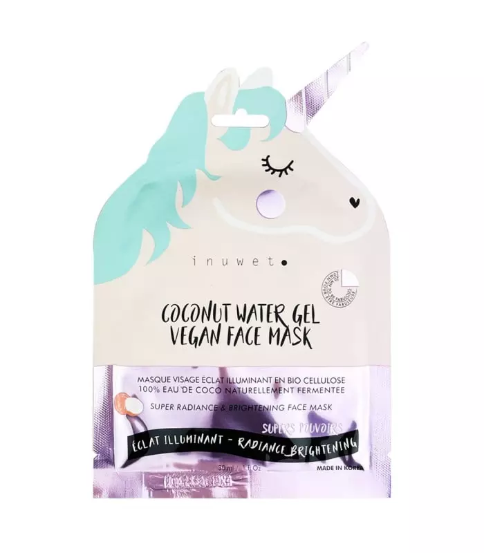 [3662232003135] INUWET COCONUT WATER GEL VEGAN FACE MASK ECLAT ILLUMINANT 30ML