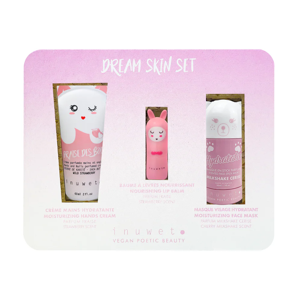 [3760355045237] INUWET PACK DREAM SKIN SET CREME MAINS, BAUME ET MASQUE