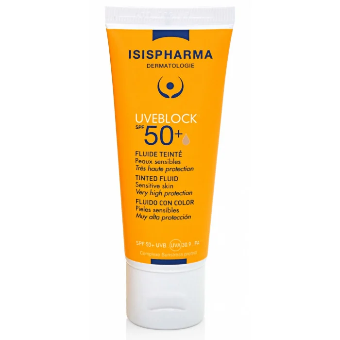 [3760269771062] ISISPHARMA UVEBLOCK FLUIDE TEINTE CLAIRE SPF50+ 40ML