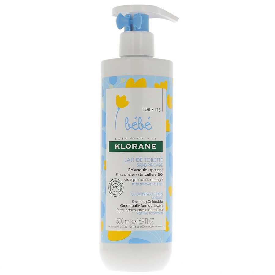 [3282770104769] KLORANE BEBE LAIT TOILETTE SANS RINCAGE 500ML