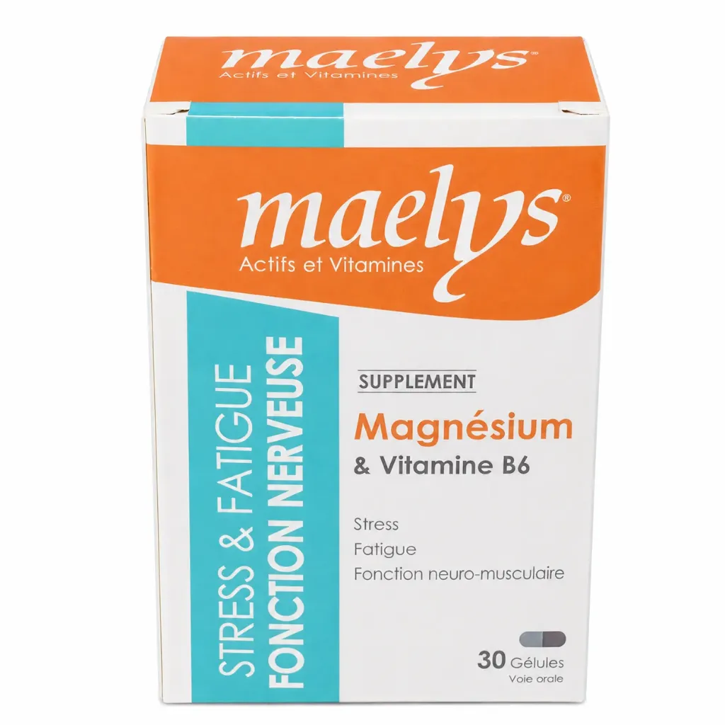 [796554054124] MAELYS MAGNESIUM ET VITAMINE B6 30 GELULES