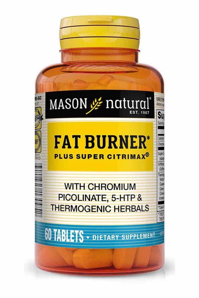 [311845130952] MASON NATURAL FAT BURNER PLUS SUPER CITRIMAX 60 TABLETS