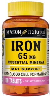 [311845149718] MASON NATURAL IRON 65MG 100 TABLETS